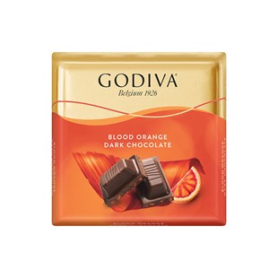 Godiva Square Blood Orange Dark Chocolate  60g - Baqqalia.com - The Best Shop to Buy Turkish Food and Products - Worldwide Free Shipping for Every Order Above 150 USD