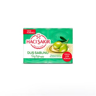 Haci Şakir Glycerin Olive Oil Shower Soap 4X125g - Baqqalia.com - The Best Shop to Buy Turkish Food and Products - Worldwide Free Shipping for Every Order Above 150 USD