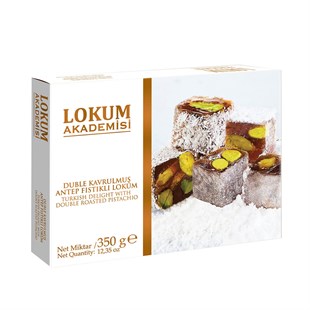 Lokum Akademisi Double Roasted Pistachio Turkish Delight 350g - Baqqalia.com - The Best Shop to Buy Turkish Food and Products - Worldwide Free Shipping for Every Order Above 150 USD