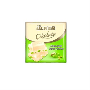 Ülker Pistachio White Square Chocolate 65g - Baqqalia.com - The Best Shop to Buy Turkish Food and Products - Worldwide Free Shipping for Every Order Above 150 USD