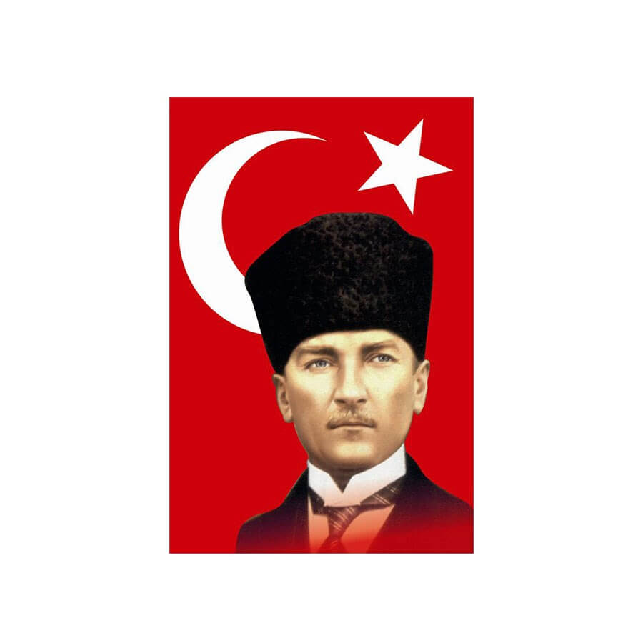 70X105 FLAG WITH ATATÜRK - Baqqalia.com - The Best Shop to Buy Turkish Food and Products - Worldwide Free Shipping for Every Order Above 150 USD
