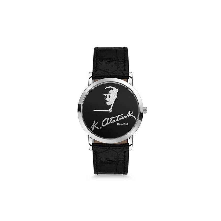 Wristwatch-1 (with BLACK ATATURK) - Baqqalia.com - The Best Shop to Buy Turkish Food and Products - Worldwide Free Shipping for Every Order Above 150 USD