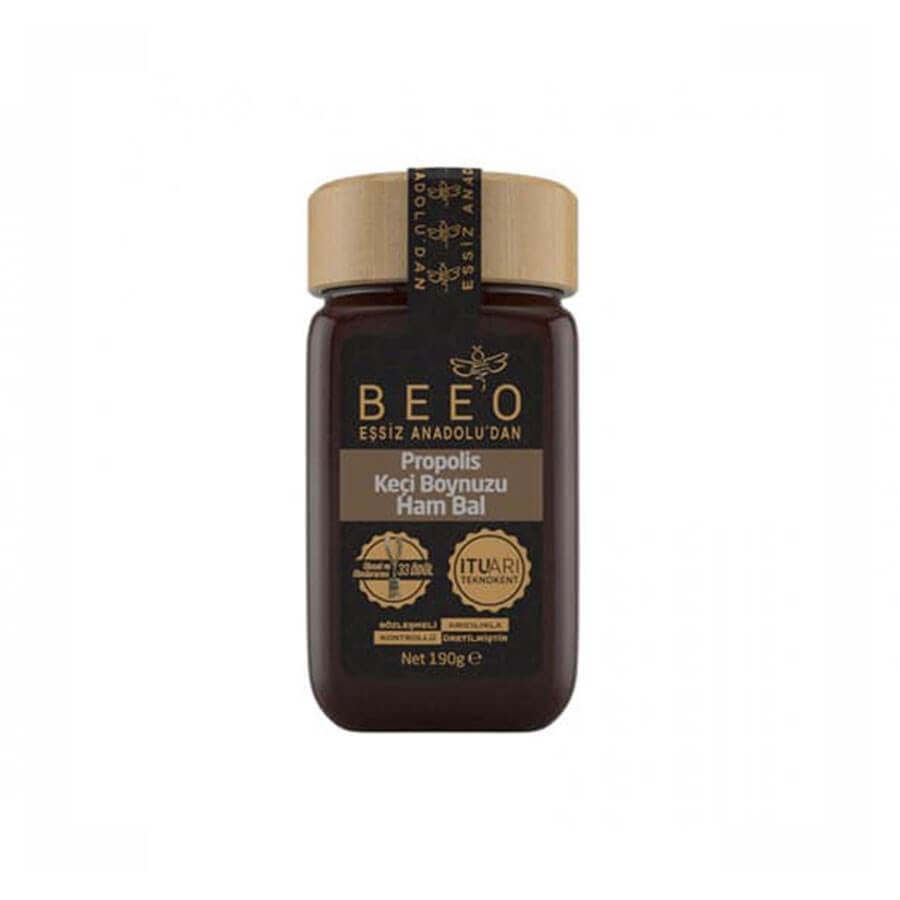 Beeo 190 G Carob + Propolis + Raw Honey Mixture -  Baqqalia.com - The Best Shop to Buy Turkish Food and Products - Worldwide Free Shipping for Every Order Above 150 USD