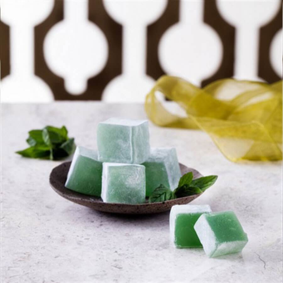 Hafiz Mustafa Mint Plain Turkish Delight 1kg - Baqqalia.com - The Best Shop to Buy Turkish Food and Products - Worldwide Free Shipping for Every Order Above $150