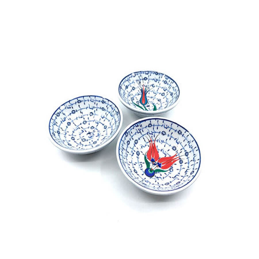 HALIC SMALL BOWL SET OF 3 - Baqqalia.com - The Best Shop to Buy Turkish Food and Products - Worldwide Free Shipping for Every Order Above 150 USD