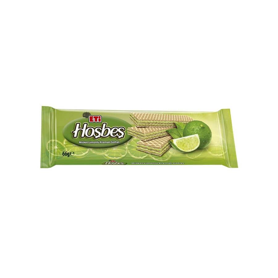 Hoşbeş Wafer with Lime Cream 66 G - Baqqalia.com - The Best Shop to Buy Turkish Food and Products - Worldwide Free Shipping for Every Order Above 150 USD