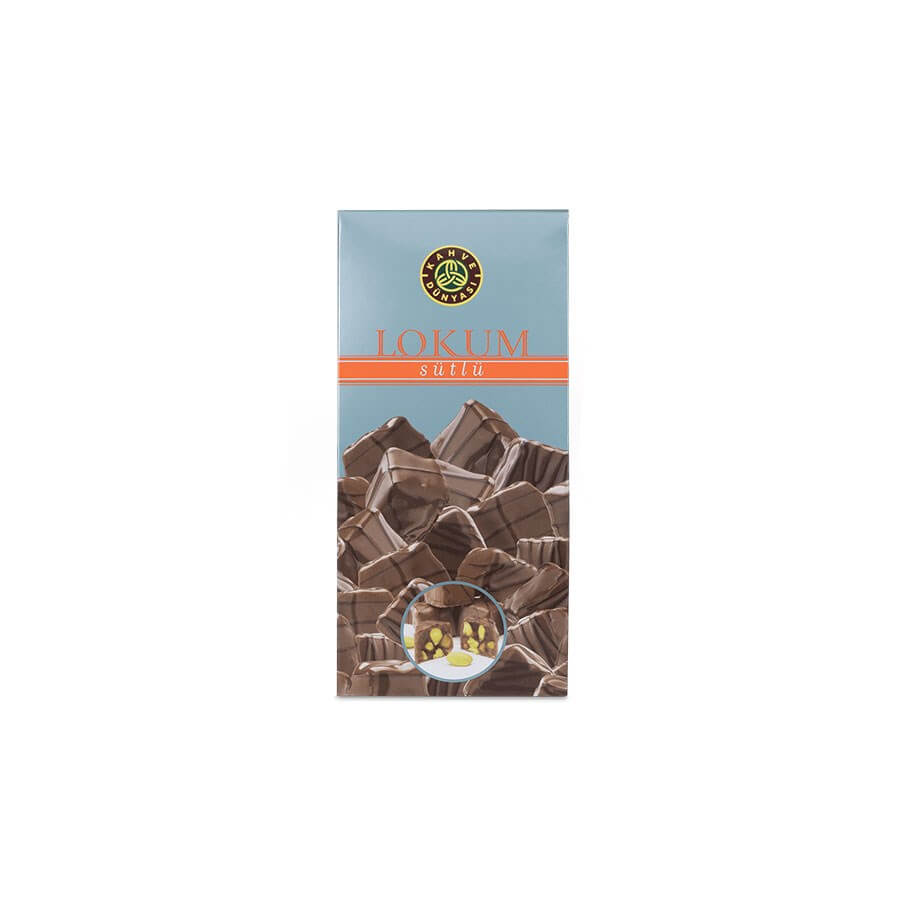Kahve Dünyası Milk Chocolate Covered Turkish Delight 250g - Baqqalia.com - One-Stop-Shop for Turkey's Best Turkish Delight Brands - Enjoy best prices with free worldwide shipping for every order over $150