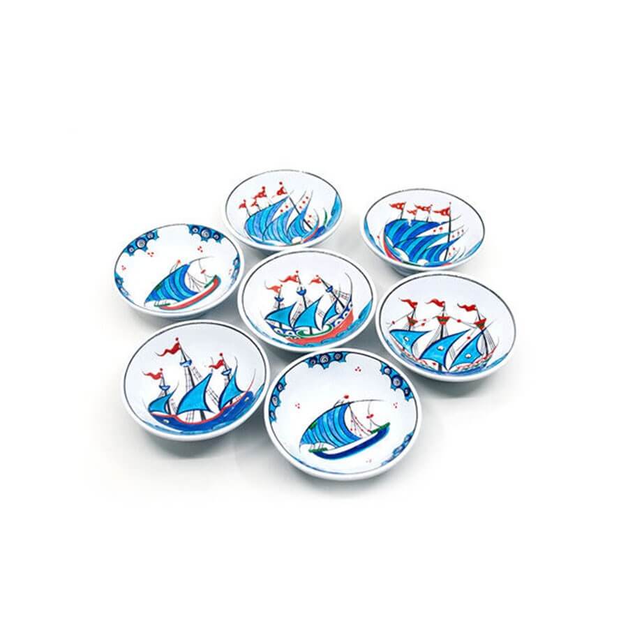 KALYON SMALL BOWL SET OF 7 - Baqqalia.com - The Best Shop to Buy Turkish Food and Products - Worldwide Free Shipping for Every Order Above 150 USD