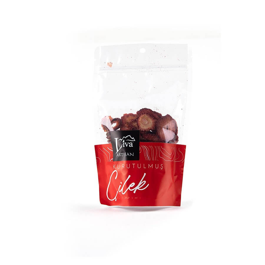 Liva Artisan Dried Strawberry - Baqqalia.com - The Best Shop to Buy Turkish Food and Products - Worldwide Free Shipping for Every Order Above 150 USD