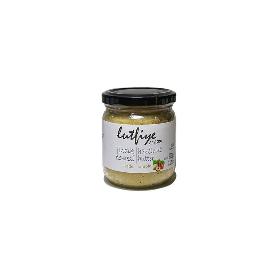 Lütfiye Organic Plain Hazelnut Butter 200g - Baqqalia.com - Best Shop to Buy Turkish Food and Products - Free Worldwide Express Delivery over $150 - 