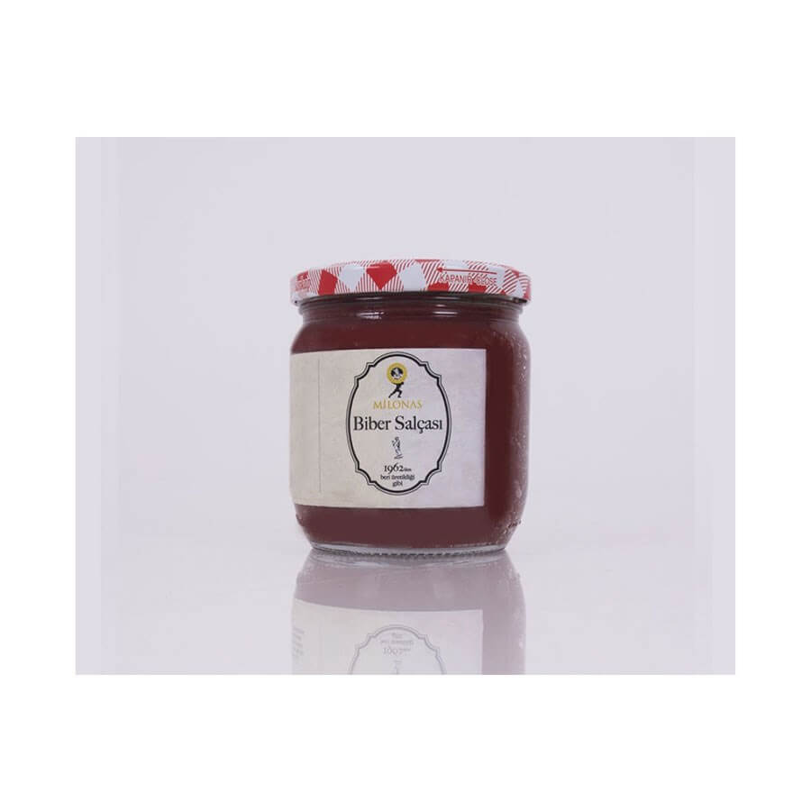 Milonas Pepper Paste 400gr -  Baqqalia.com - The Best Shop to Buy Turkish Food and Products - Worldwide Free Shipping for Every Order Above 150 USD