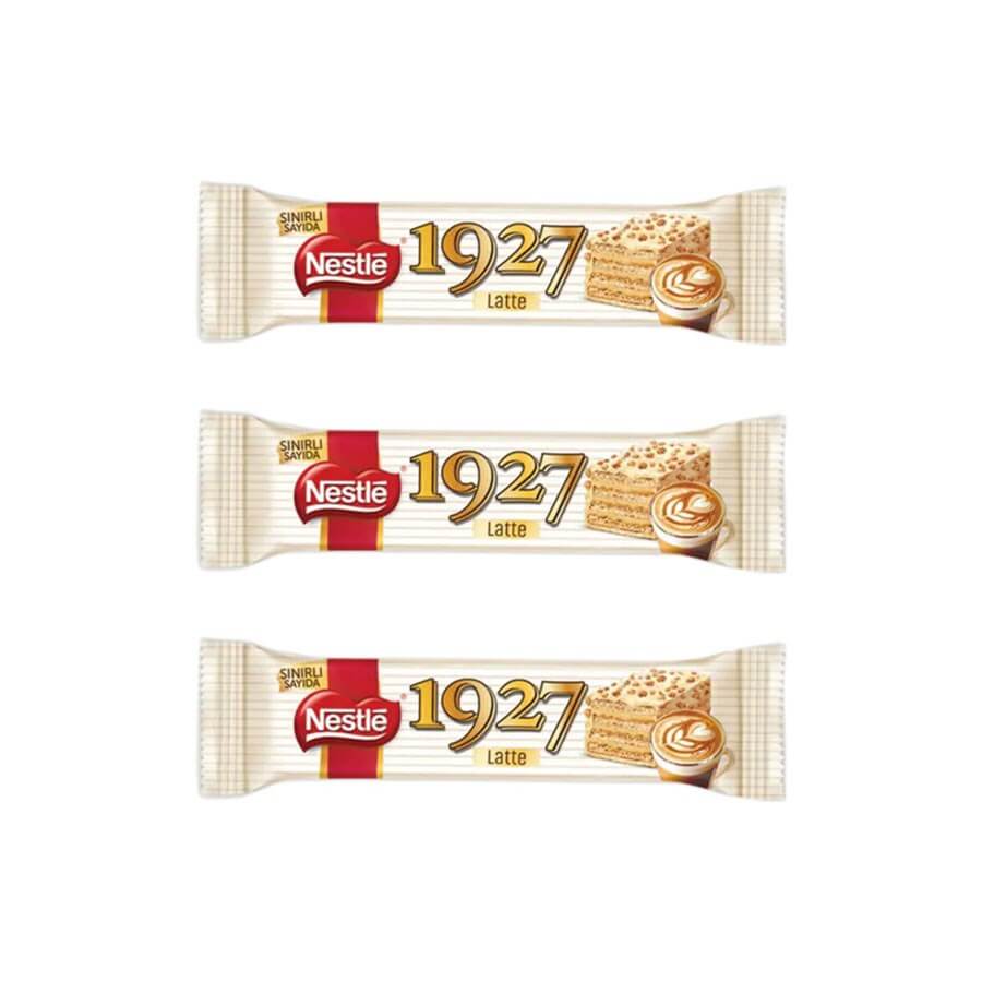 Nestle 1927 White Chocolate Coated Coffee Wafer Latte 32g Pack of 3