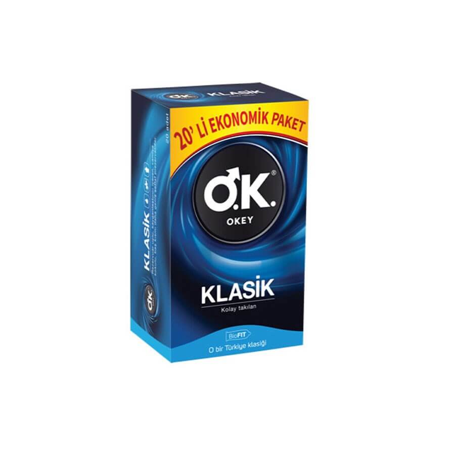 Okey Eco Pack Condom Classic 20 Pcs - Baqqalia.com - The Best Shop to Buy Turkish Food and Products - Worldwide Free Shipping for Every Order Above 150 USD