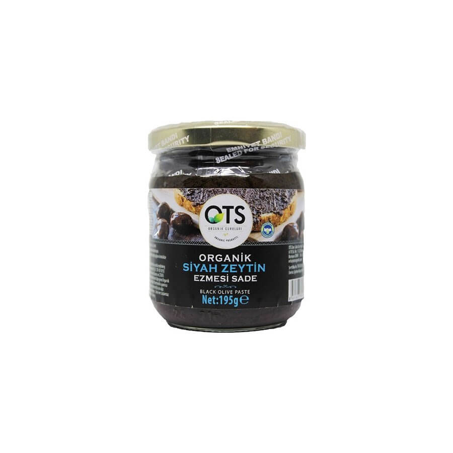 OTS Organic Black Olive Paste Plain (zeytin ezmesi) - Baqqalia.com - The Best Shop to Buy Turkish Food and Products - Worldwide Free Shipping for Every Order Above 100 USD