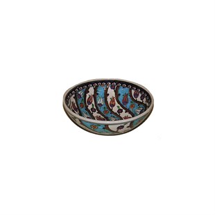 Chez Galip Iznik (Floral) Designed Bowl - Baqqalia.com - The Best Shop to Buy Turkish Food and Products - Worldwide Free Shipping for Every Order Above 100 USD