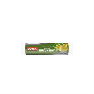 Cook Drawstring Garbage Bag Large Lemon Scented 10 Pcs - Baqqalia.com - The Best Shop to Buy Turkish Food and Products - Worldwide Free Shipping for Every Order Above 150 USD