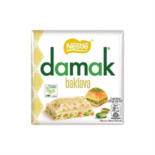 Damak Baklava Chocolate 60 g -  Baqqalia.com - The Best Shop to Buy Turkish Food and Products - Worldwide Free Shipping for Every Order Above 150 USD