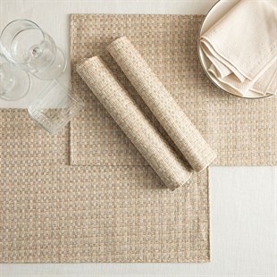 English Home Dora Cotton and Linen Placemat 45x30cm Cream Set of 4 - Baqqalia.com - The Best Shop to Buy Turkish Food and Products - Free Worldwide Express Shipping Over $165