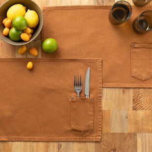 English Home Harvey Cotton Placemat 30x45cm Tan Colour Set of 2 - Baqqalia.com - The Best Shop to Buy Turkish Food and Products - Free Worldwide Express Shipping Over $160