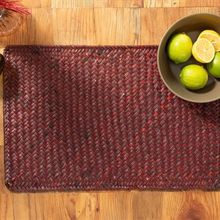 English Home Mara Straw Wire Framed Placemat 30X45cm Brown - Baqqalia.com - The Best Shop to Buy Turkish Food and Products - Free Worldwide Express Shipping Over $178