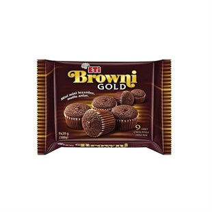 Eti Brownie Gold Chocolate Cake with Cocoa Sauce 9pcs 180g - Baqqalia.com - The Best Shop to Buy Turkish Food and Products - Worldwide Free Shipping for Every Order Above 150 USD

