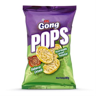 Eti Gong Pops Spices Seasoning Corn And Puffed Rice 80g - Shop Chips at Baqqalia.com - Best Brands and Products - Free Worldwide Shipping Over $150