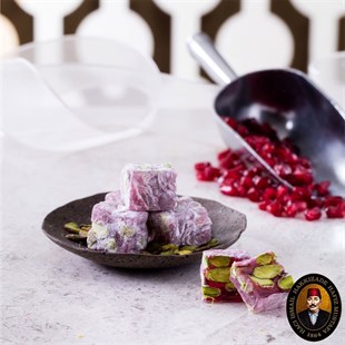 Hafiz Mustafa Double Roasted Turkish Delight with Pomegranate 1kg - Baqqalia.com - The Best Shop to Buy Turkish Food and Products - Worldwide Free Shipping for Every Order Above $150
