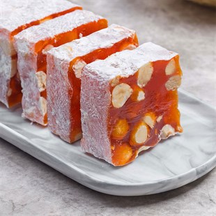 Hafiz Mustafa Turkish Delight with Orange Hazelnut Crocus 1kg - Baqqalia.com - The Best Shop to Buy Turkish Food and Products - Worldwide Free Shipping for Every Order Above $150