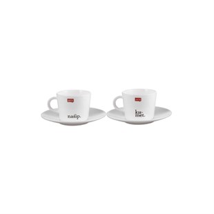 Paşabahçe Nasip Kismet Porcelain Cup Set of 2  - Baqqalia.com - The Best Shop to Buy Turkish Food and Products - Worldwide Free Shipping for Every Order Above 100 USD