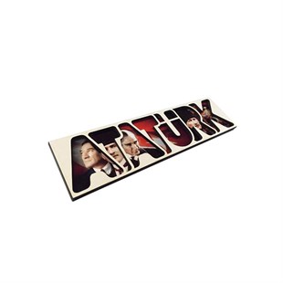 WOODEN LETTER MAGNET (ATATÜRK) - Baqqalia.com - The Best Shop to Buy Turkish Food and Products - Worldwide Free Shipping for Every Order Above 150 USD