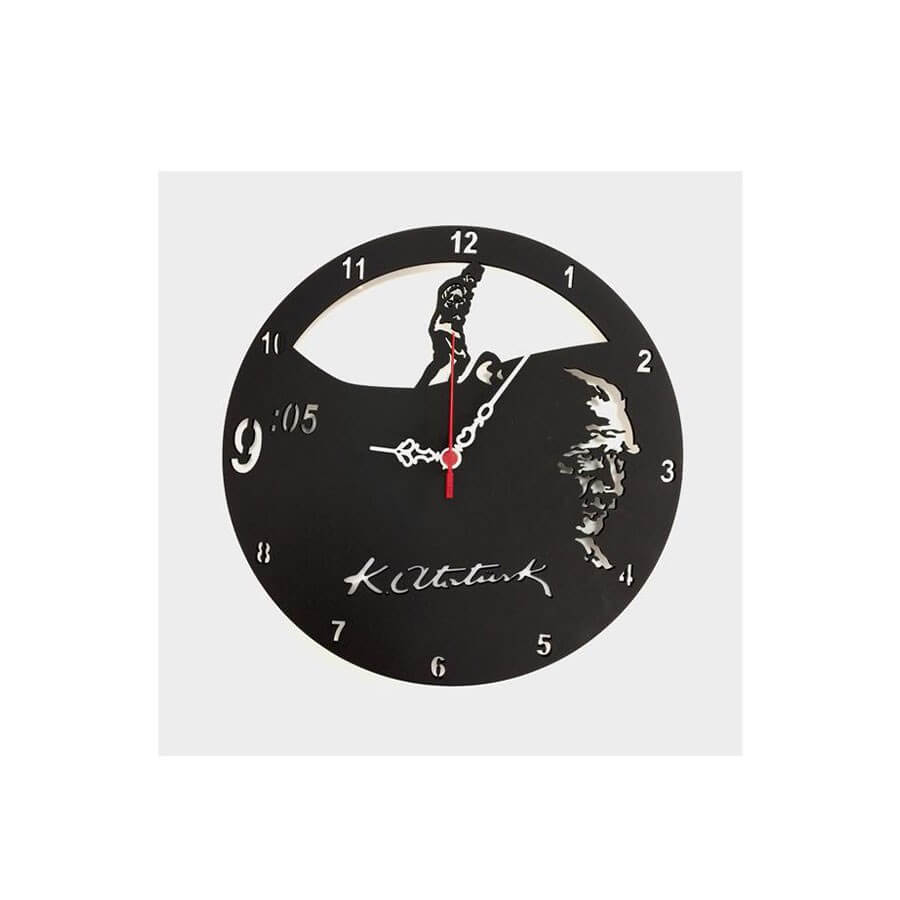 WOODEN WALL CLOCK - Baqqalia.com - The Best Shop to Buy Turkish Food and Products - Worldwide Free Shipping for Every Order Above 150 USD