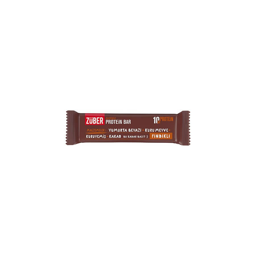 Züber Gluten Free Protein Bar With Hazelnut 35 G. - Baqqalia.com - The Best Shop to Buy Turkish Food and Products - Worldwide Free Shipping for Every Order Above 100 USD