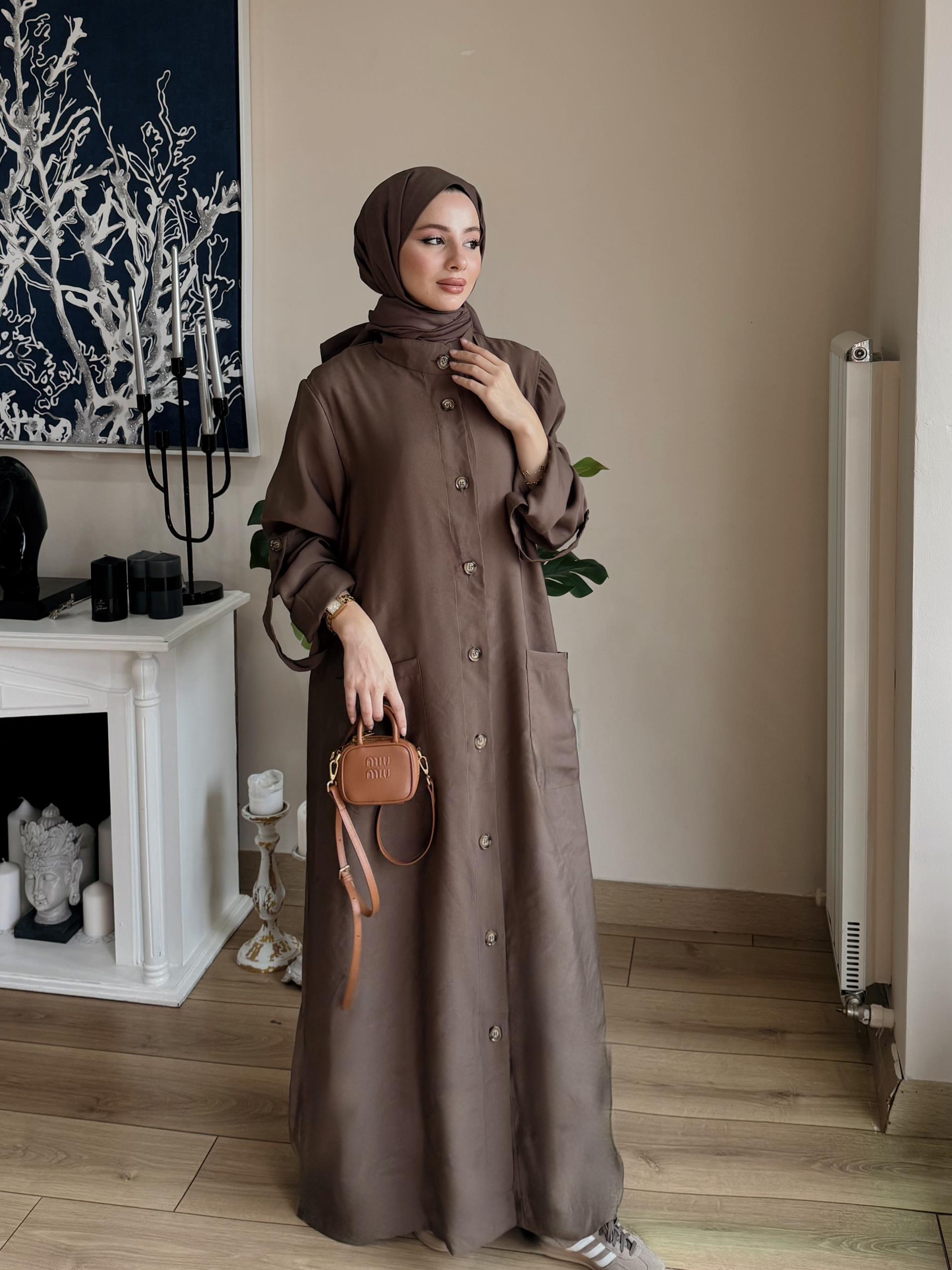 KETEN ABAYA KAHVE