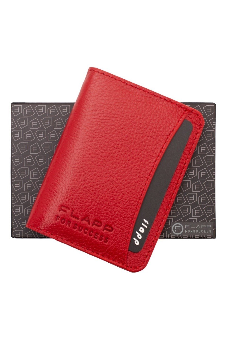 Flapp Hakiki Deri Kırmızı Mini Kartlık