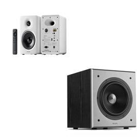 Edifier M90 Kompakt Aktif Hoparlör Beyaz ve Edifier T5 Aktif Subwoofer