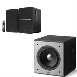 Edifier R1280DBs Aktif Hoparlör Siyah ve Edifier T5 Aktif Subwoofer