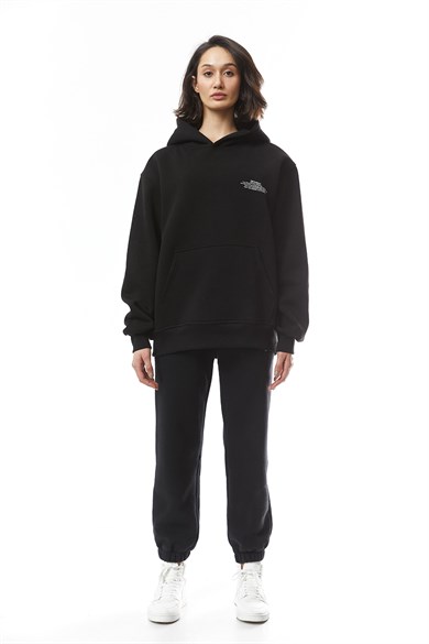 BASIC SİYAH UNISEX HOODIE