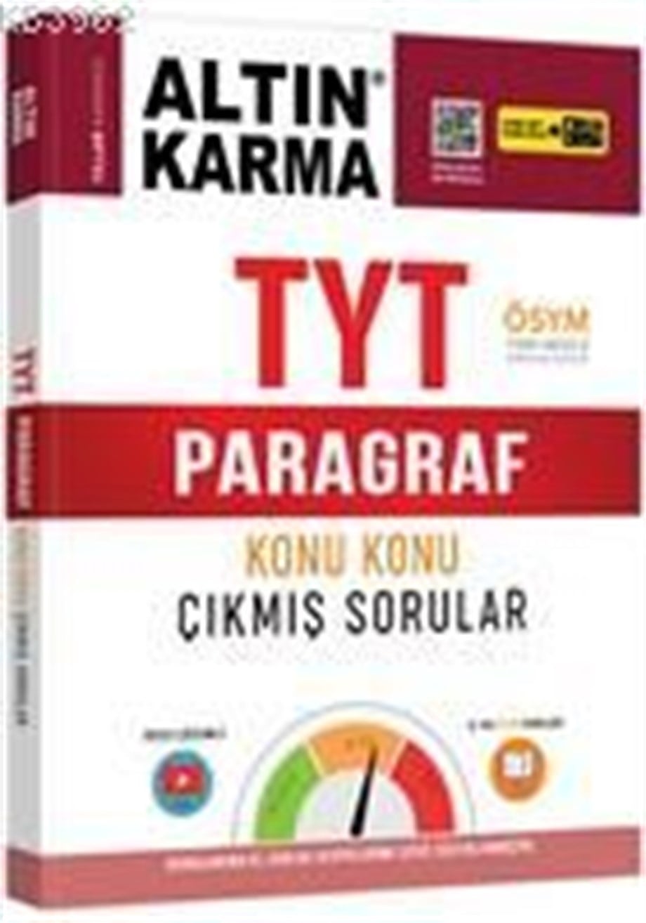 Altın Karma Yayınları TYT Paragraf Konu Konu Çıkmış Sorular (Kolay-Orta-Zor) Altın Karma 