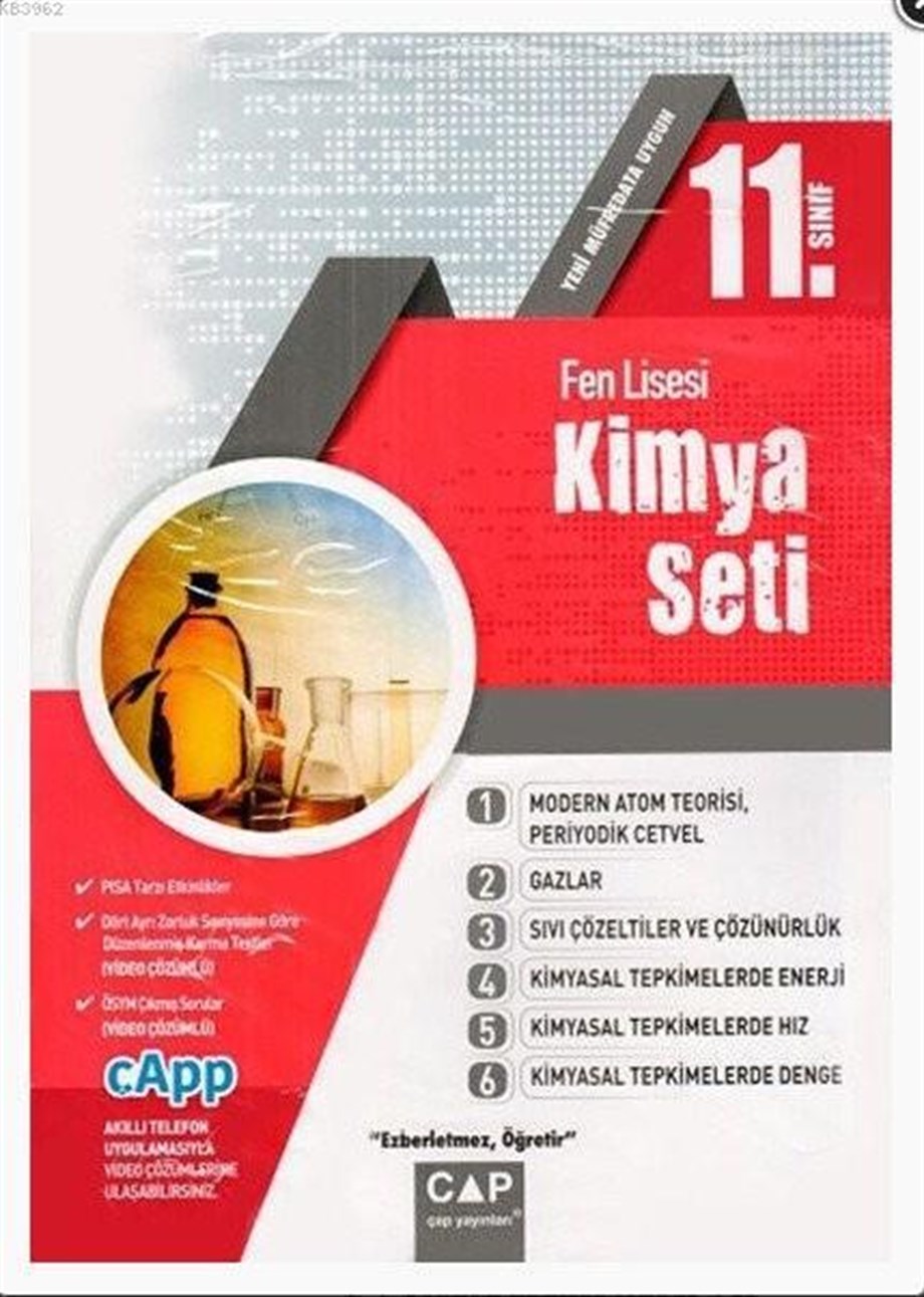 Çap Yayınları 11. Sınıf Fen Lisesi Kimya Seti Çap 