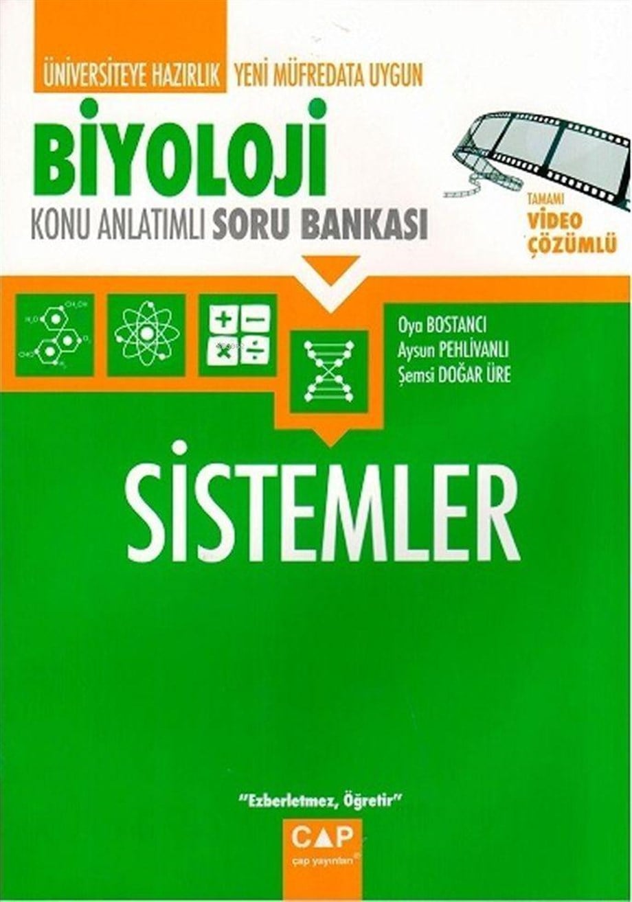 Çap Yayınları Üniversiteye Hazırlık Biyoloji Sistemler Konu Anlatımlı Soru Bankası Çap 