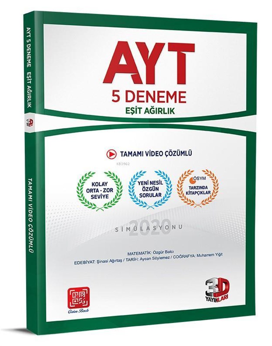 Çözüm Yayınları AYT Eşit Ağırlık 5 li Paket Deneme 3D Çözüm 