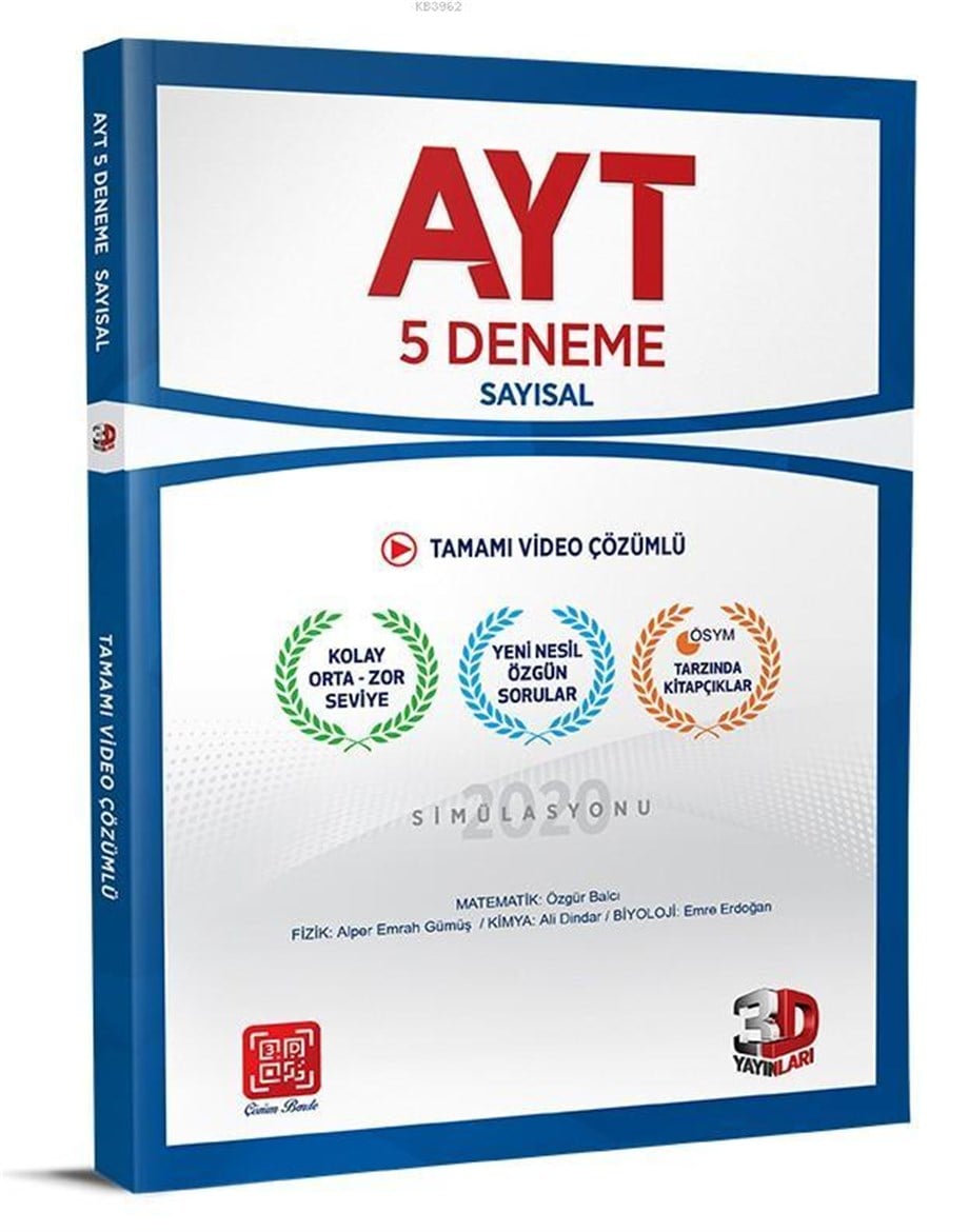 Çözüm Yayınları AYT Sayısal 5 li Paket Deneme 3D Çözüm 