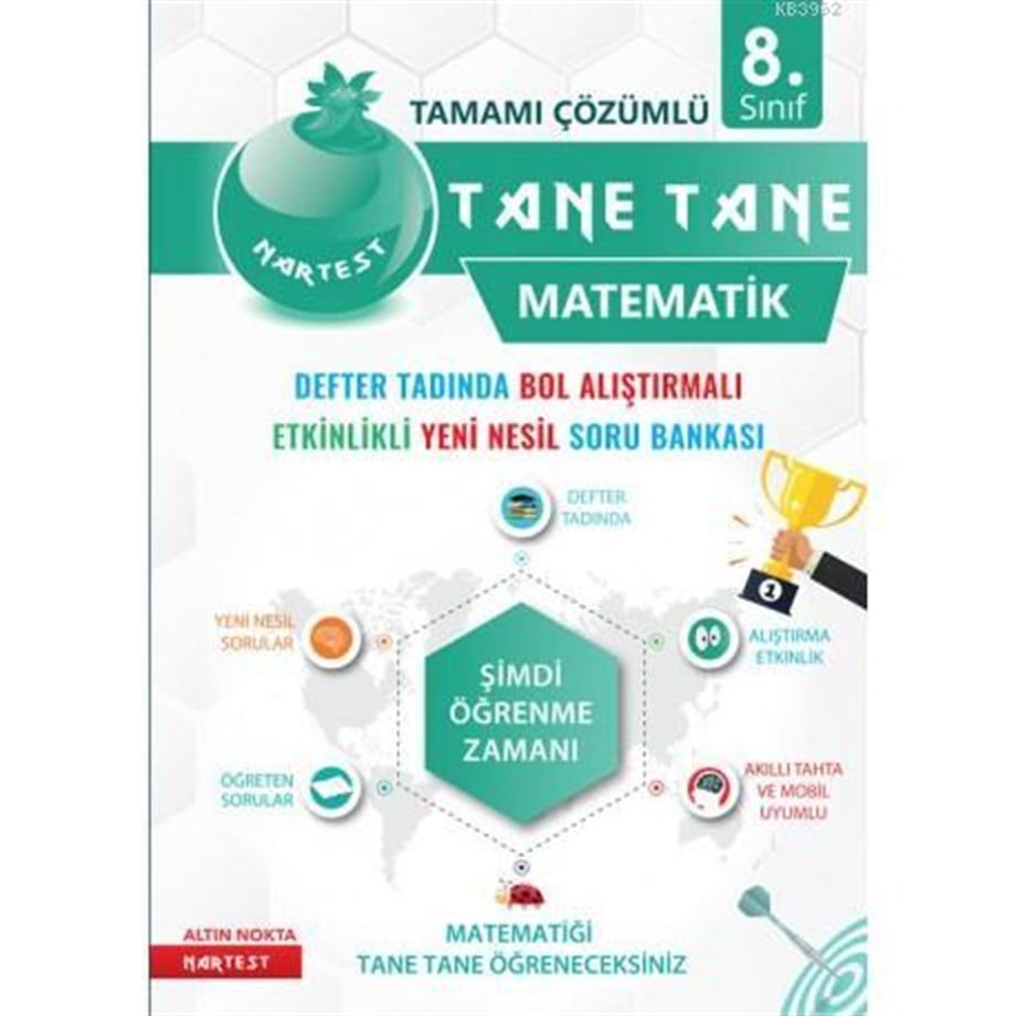 Nartest Yayınları 8. Sınıf LGS Matematik Defter Tadında Tane Tane Soru Bankası Nartest 