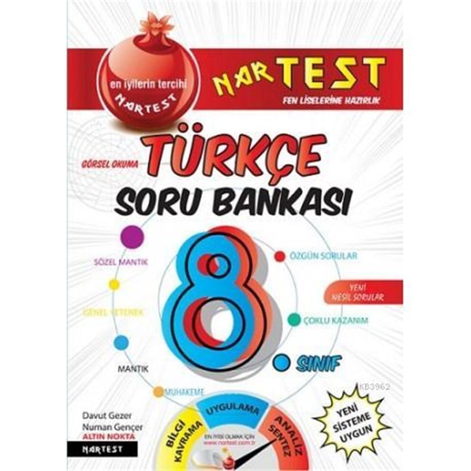 Nartest Yayınları 8. Sınıf LGS Süper Zeka Türkçe Soru Bankası Nartest 