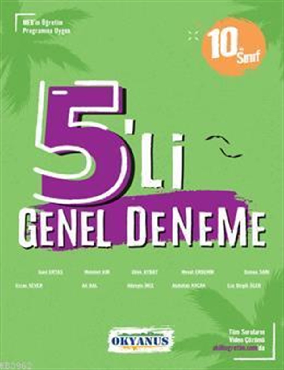 Okyanus Yayınları 10. Sınıf 5 li Genel Deneme Okyanus Y