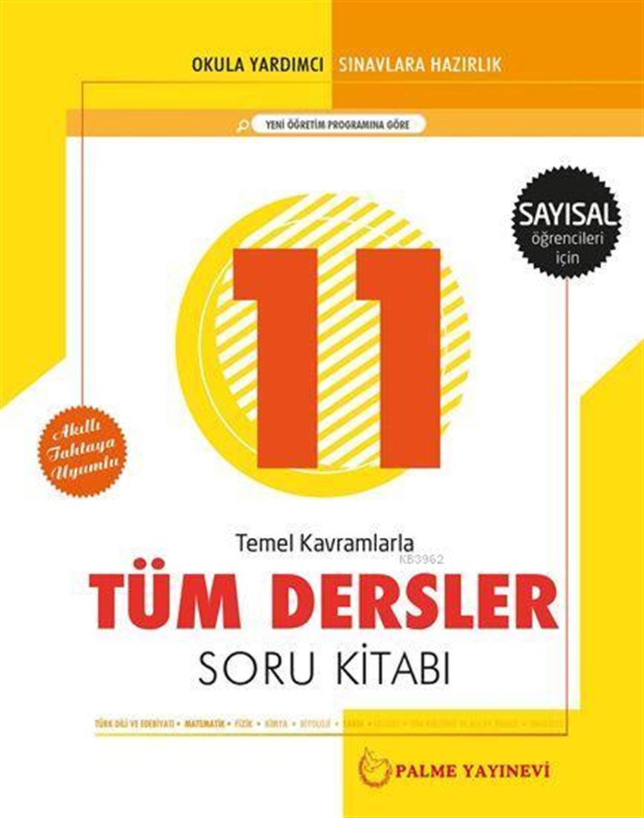 Palme Yayınları 11. Sınıf Tüm Dersler Soru Kitabı (Sayısal) Palme 