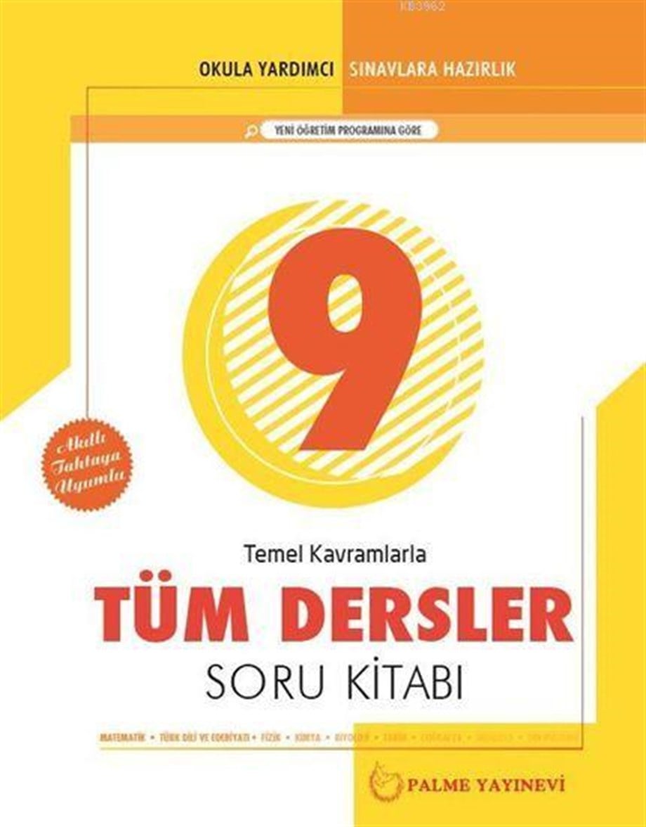 Palme Yayınları 9. Sınıf Temel Kavramlarla Tüm Dersler Soru Kitabı Palme 