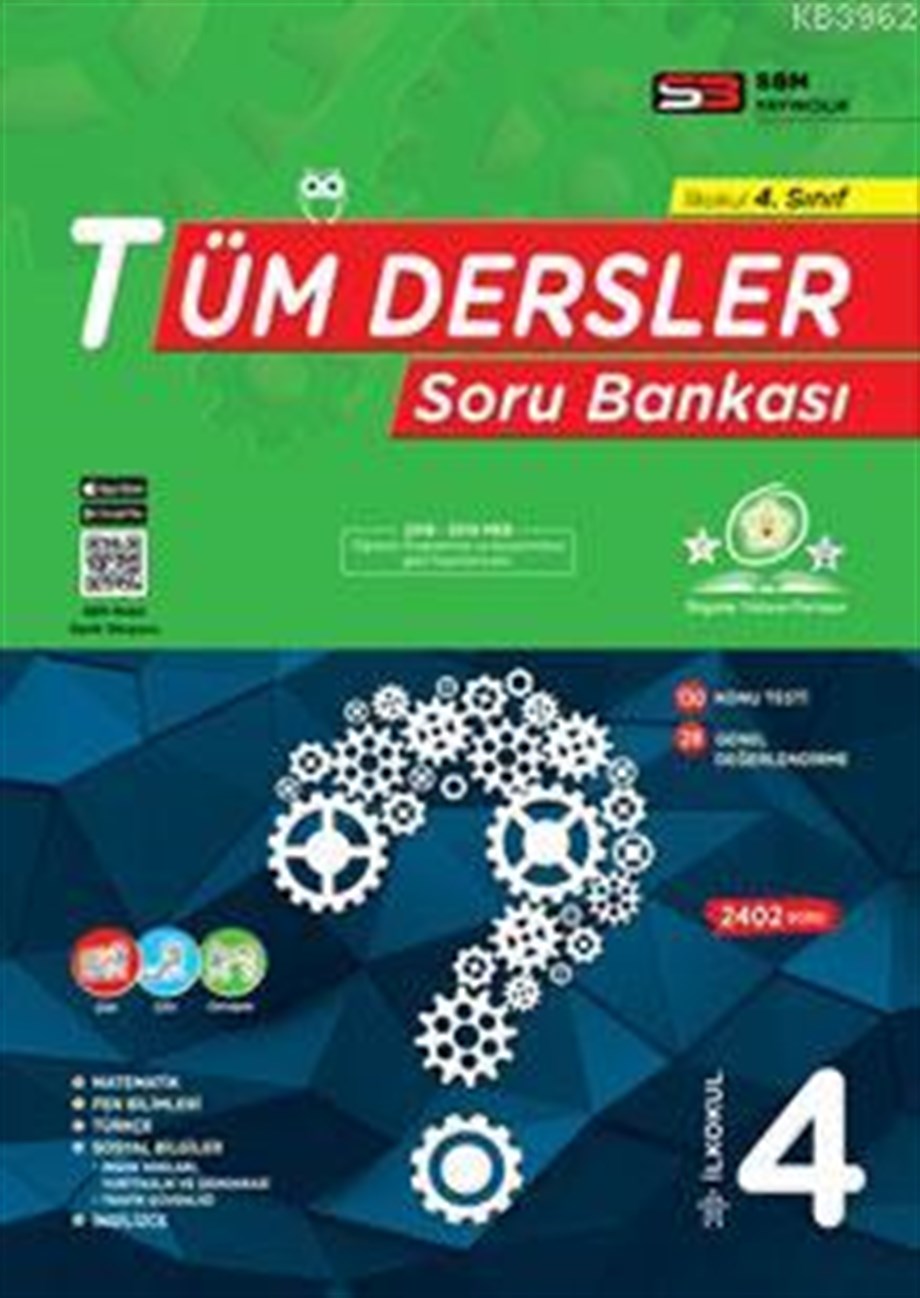SBM Yayınları 4. Sınıf Tüm Dersler Soru Bankası SBM 
