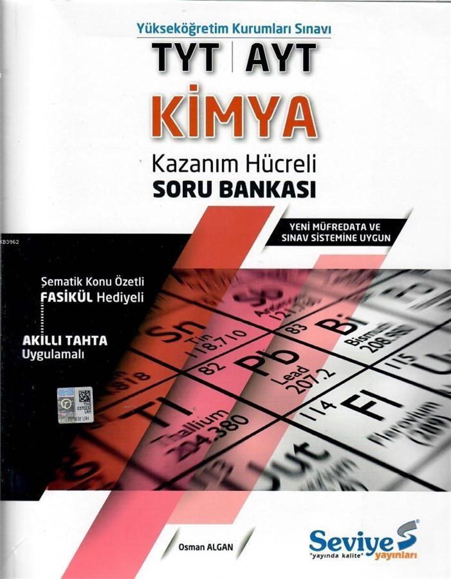 Seviye Yayınları TYT AYT Kimya Kazanım Hücreli Soru Bankası Seviye 
