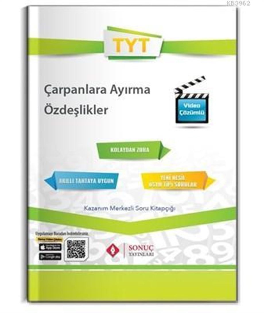 Sonuç Yayınları TYT Çarpanlara Ayırma Özdeşlikler Sonuç 